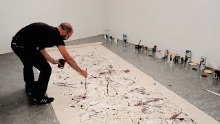 How to paint like Jackson Pollock – One Number 31 1950 – with Corey DAugustine  IN THE STUDIO [upl. by Ellenig184]