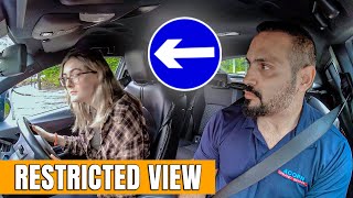 M65 Roundabout Restricted View  UK driving lesson [upl. by Tavish]