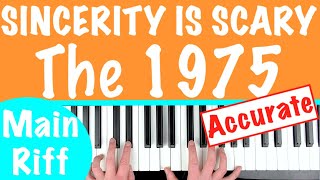 How to play SINCERITY IS SCARY  The 1975 Piano Chords Tutorial Lesson [upl. by Nanji856]