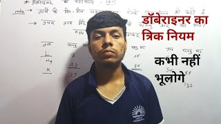 डॉबेराइनर का त्रिक नियम  dobereiner trick niyam  dobereiner triads new youtube explore [upl. by Nohsauq]