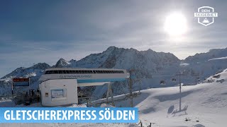 Gletscherexpress Sölden Verbindung Winterskigebiet  Rettenbachgletscher [upl. by Duhl682]