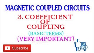 3 COEFFICIENT OF COUPLING OF MAGNETIC COUPLED ELECTRIC CIRCUIT WITH STATEMENT AND FORMULA [upl. by Eidnalem699]