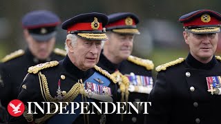 Watch again King Charles visits Royal Military Academy Sandhurst [upl. by Pihc]