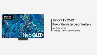 Samsung Smart TV 2022 Favoritenliste bearbeiten [upl. by Anallise]