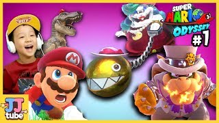 제빠와 슈퍼마리오 오디세이 대모험 1편 아빠와 닌텐도 스위치 게임 Nintendo Switch SuperMario Odyssey with Daddy제이제이 튜브JJ tube [upl. by Elockin]