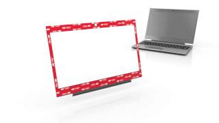 3M™ VHB™ Tape Laptop Bezel Attachment  Animation [upl. by Akili]