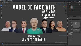 3d Face Modeling With One Image  Blender 292  Avatar SDK [upl. by Aira]