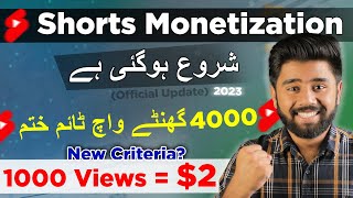 YouTube Shorts Monetization Update 2023  New YPP Terms Full Details by Kashif Majeed [upl. by Crockett]