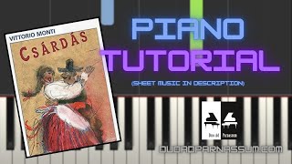 VITTORIO MONTI  CZARDAS  Piano tutorial  SHEET MUSIC [upl. by Eob]