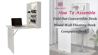 How To Assemble Wall Mounted Table  Floating Desk  Step By Step 2022 [upl. by Huberman]