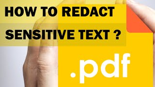 How To Redact Black Out Text and Images in PDF File HIDE SENSITIVE INFORMATION [upl. by Thorvald]