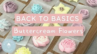 How to Pipe Buttercream Flowers  Piping tutorial  Georgias Cakes [upl. by Alfeus640]