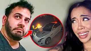 upset STALKER lights STREAMERS car on fire  best of bodycam 47 [upl. by Shreeves486]