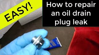 How to Fix an Oil Pan Plug Leak for 5 [upl. by Penni449]