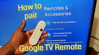 How to Pair or Forget a Remote New Google tv Chromecast [upl. by Ahsemot]