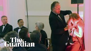 Conservative MP Mark Field grabs climate protester by the neck [upl. by Arytahs]