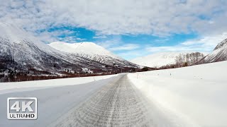 Winter Drive in Remote Norway Mountain Valley  4K 60fps [upl. by Eichman]