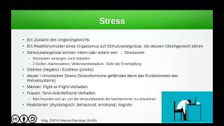 Psychologie  Stress  Stressoren und Stressreaktionen [upl. by Sile285]