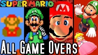 Super Mario ALL GAME OVER SCREENS 19852015 Wii U to NES [upl. by Hannaoj]