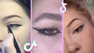 Eyeliner makeup tutorial tiktok compilation  eye makeup tutorial for beginners [upl. by Annua]