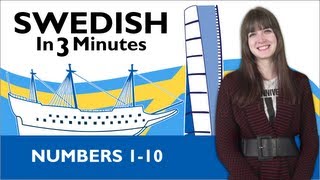 Learn Swedish  Swedish in Three Minutes  Numbers 110 [upl. by Chainey]