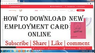 How to download New Employment card online  Goa Govt [upl. by Andrade395]