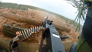 Swedish Army Helmet Cam of MG3 Machine Gunner • A Live Fire Exercise [upl. by Aidnyl]