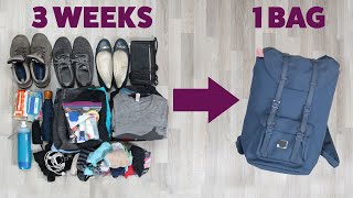 How To Pack Light For A Long Trip [upl. by Suirtimed445]