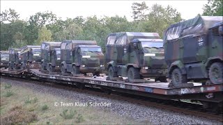 Militärzug mit Mungo Wiesel und Wolf bei Letzlingen [upl. by Oileve]