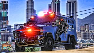 Playing GTA 5 As A POLICE OFFICER SWAT 7 LAPD GTA 5 Lspdfr Mod 4K [upl. by Aehsat2]