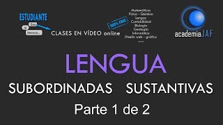 Oraciones Subordinadas Sustantivas Parte 1 de 2  Análisis sintáctico  Lengua Española [upl. by Wolpert]