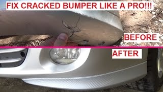 How to fix CRACKED Bumper LIKE A PRO Cheap and Looks Great [upl. by Bartosch]