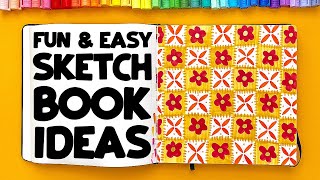 FUN amp EASY Sketchbook Ideas [upl. by Ynoffit]