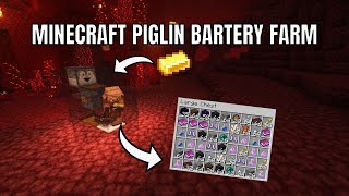 Minecraft Piglin Trading Farm JavaBedrock [upl. by Nogam]