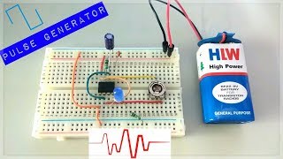 How To Make Pulse Generator Using  IC555 [upl. by Leciram]