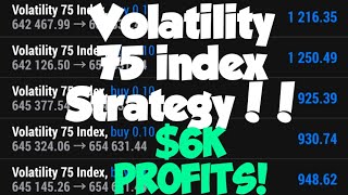 Best Volatility 75 index Strategy [upl. by Aiselad]