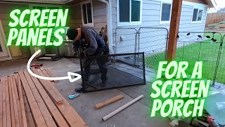 Making Screen Panels for a Screen Porch  Agile Remodeling Handyman  Kenmore WA [upl. by Modla]