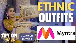 MYNTRA ETHNIC WEAR HAUL 😍  Designer dresses Tryon  Honest Review  gimaashi [upl. by Yur]