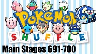 Pokemon Shuffle Main Stages 691700 Primal Kyogre Lickilicky Roserade [upl. by Cranford454]