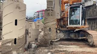 Complete Process of Bored Pile Construction using Rotary Drill Rig [upl. by Deloris]