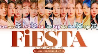 Karaoke Ver IZONE 아이즈원 quotFIESTAquot Color Coded HanIng가사 13 Members [upl. by Astto722]