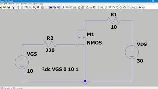 MOSFET Characteristics using LTSpice [upl. by Prentice]