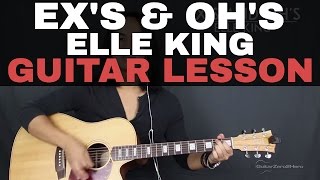 Exs and Ohs Elle King Guitar Tutorial Lesson Acoustic [upl. by Heilner]