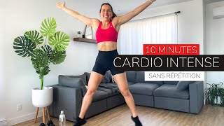 10 min cardio intense  sans matériel et sans répétition  séance cardio à la maison [upl. by Eseret]