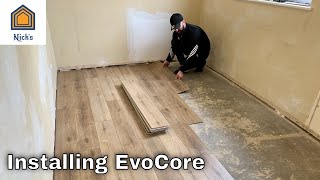 Installing Luxury Vinyl Flooring  EvoCore  DIY How to Install LVT [upl. by Hsu994]