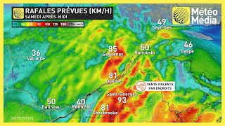 Prévisions Météo weekend  Les fortes rafales vont compliquer la situation [upl. by Drhcir764]