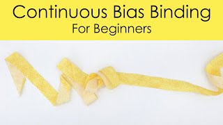 How to Make Continuous Bias Binding  Tape for Beginners  Detailed Instructions  Use Scrap fabric [upl. by Trah]