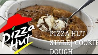 Pizza Hut hot chocolate chip cookie dough copycat recipe pizookie [upl. by Kapor]