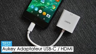 Test  Adaptateur USBC  HDMI Aukey  CBC40 [upl. by Ekram]