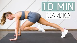 10 MIN CARDIO WORKOUT AT HOME No Equipment Fat Burn [upl. by Ymerrej]